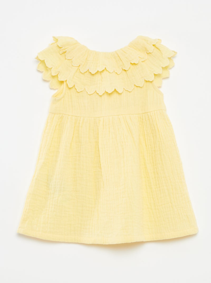 Vestito in garza di cotone + slip - 2 pezzi GIALLO - Kiabi