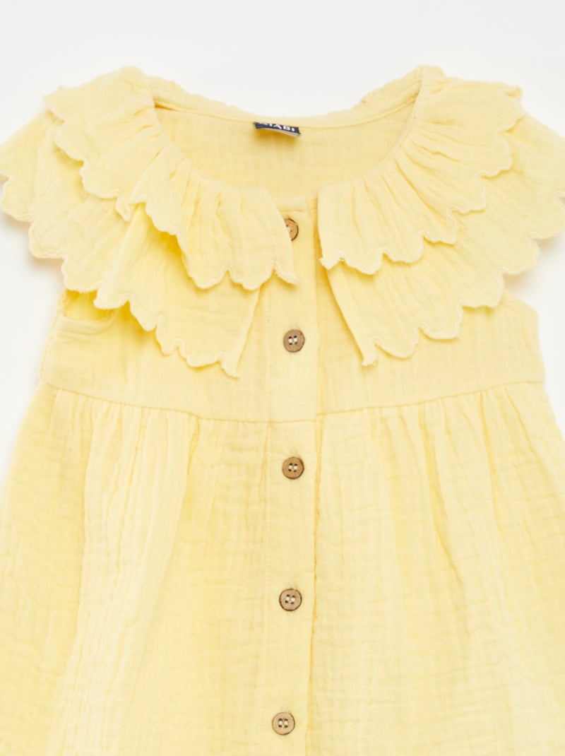 Vestito in garza di cotone + slip - 2 pezzi GIALLO - Kiabi