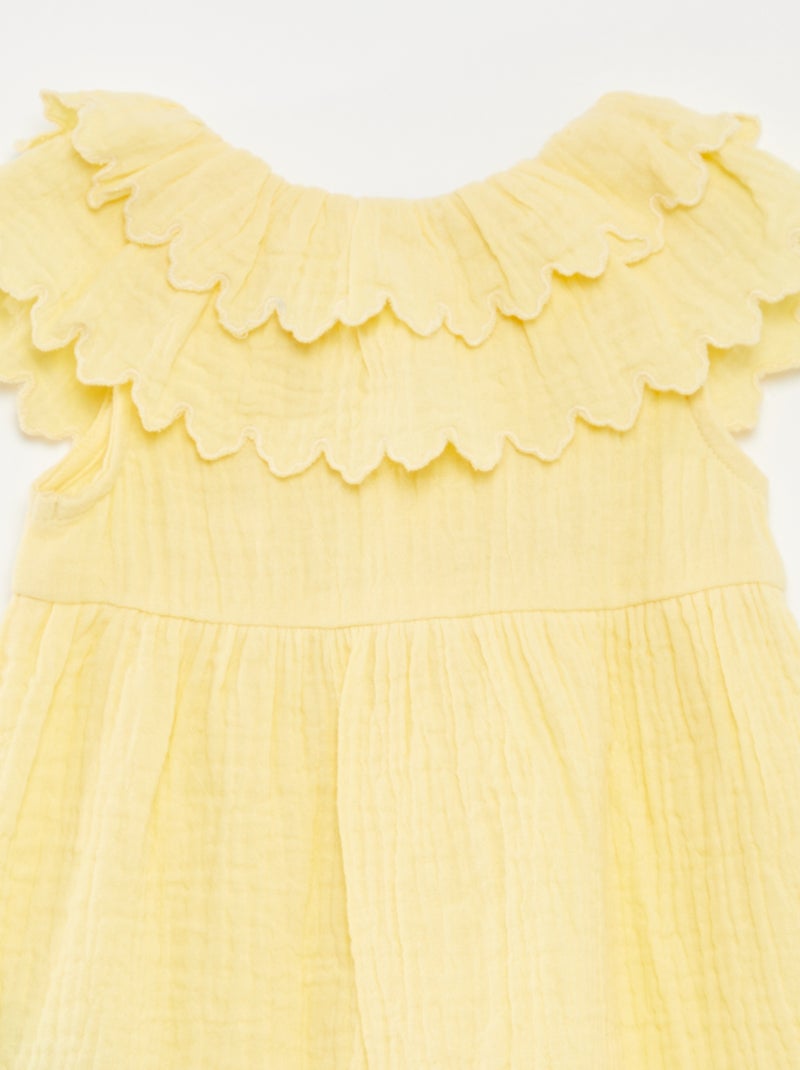 Vestito in garza di cotone + slip - 2 pezzi GIALLO - Kiabi