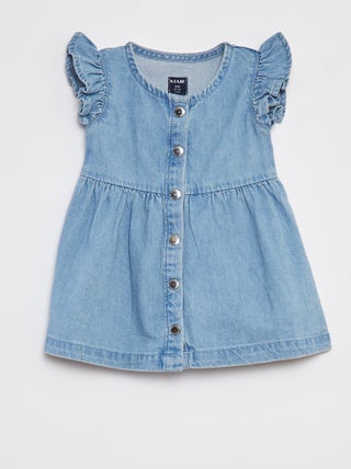 Vestito in jeans con volant