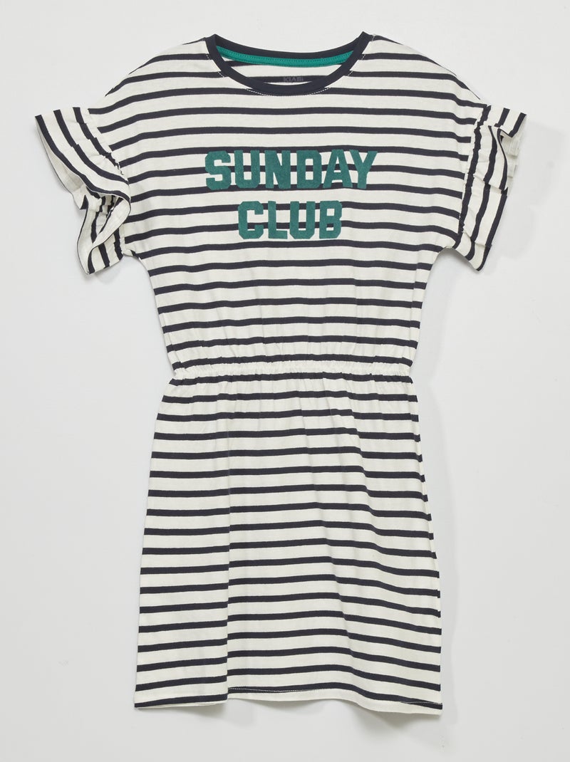 Vestito in jersey a righe BLU - Kiabi