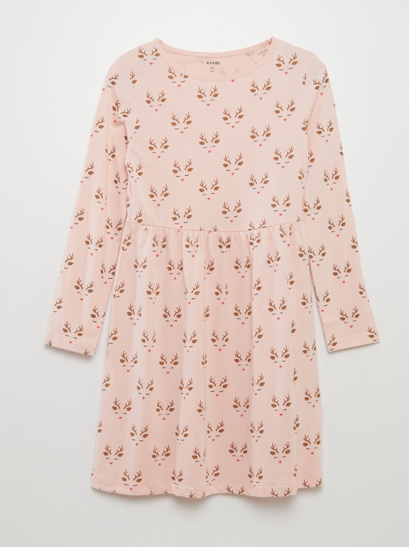 Vestito in jersey con stampa fantasia ROSA - Kiabi