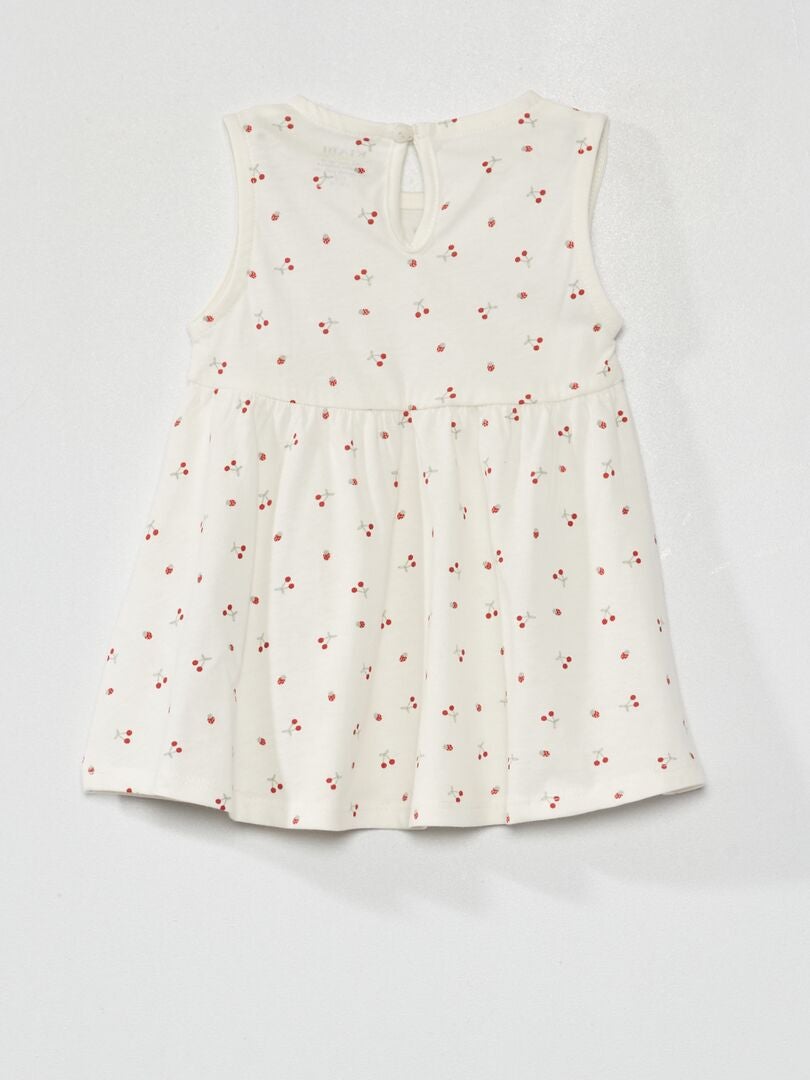 Vestito in jersey senza maniche BIANCO - Kiabi