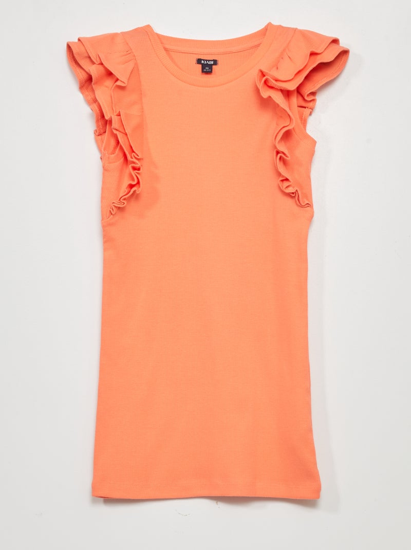 Vestito in maglia a coste ARANCIONE - Kiabi