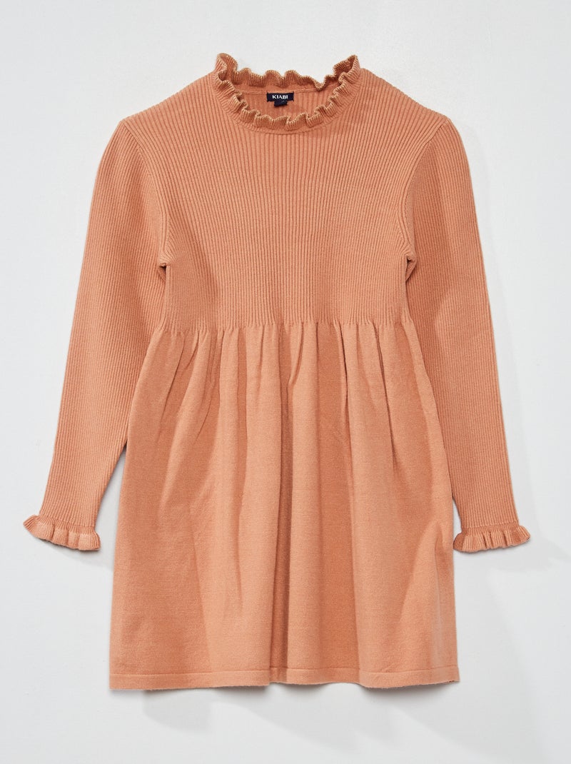 Vestito in maglia a coste ROSA - Kiabi