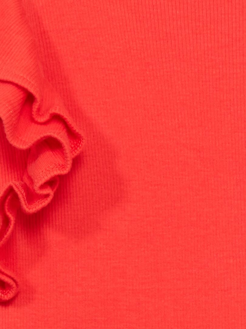 Vestito in maglia a coste rosso - Kiabi