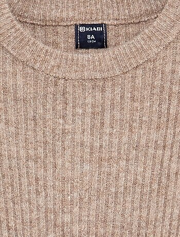 Vestito in maglia a costine a maniche lunghe