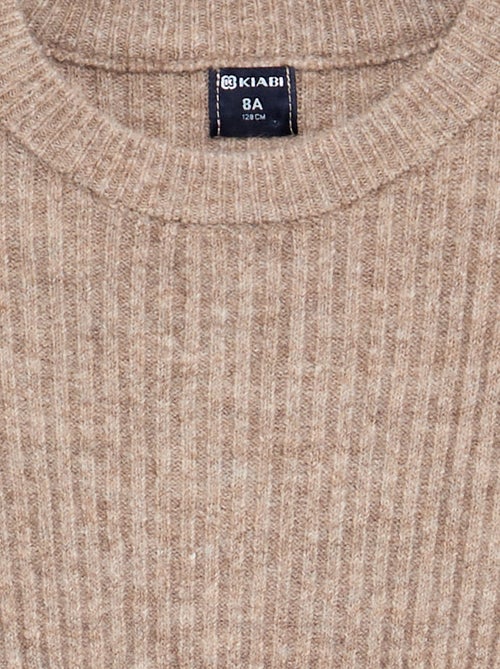 Vestito in maglia a costine a maniche lunghe - Kiabi