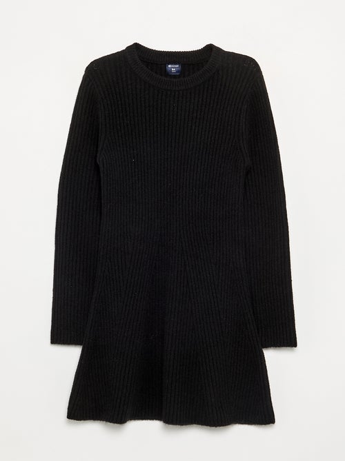 Vestito in maglia a costine a maniche lunghe - Kiabi