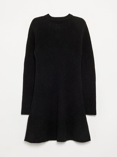 Vestito in maglia a costine a maniche lunghe - Kiabi