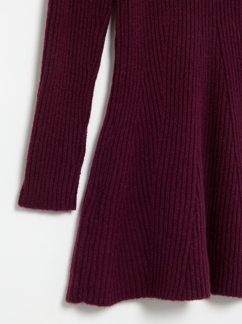 Vestito in maglia a costine a maniche lunghe - Kiabi