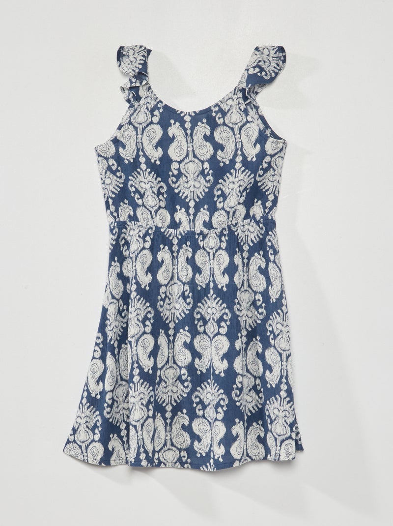 Vestito in maglia effetto crêpe BLU - Kiabi