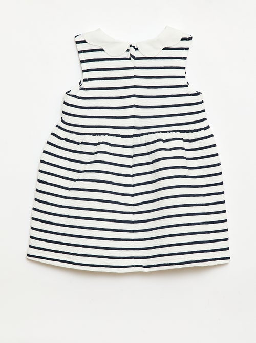 Vestito in maglia effetto stropicciato con collo in popeline - Kiabi