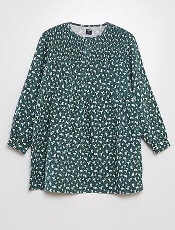 Vestito in maglia goffrata floreale