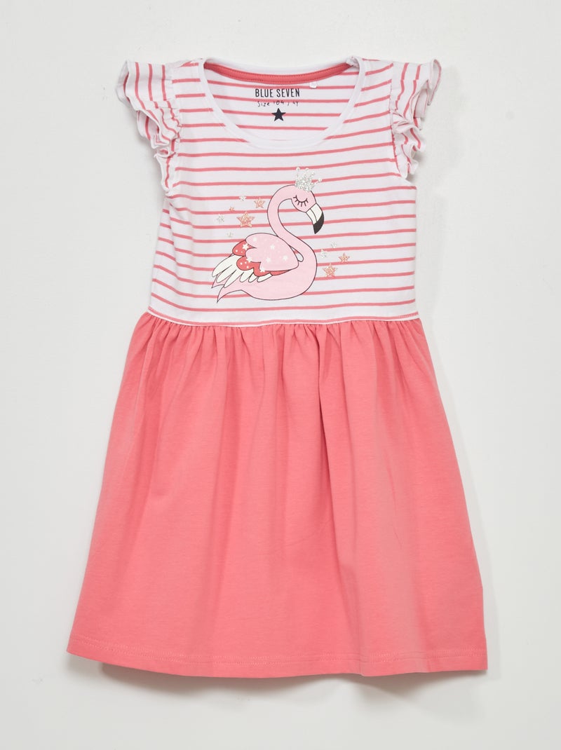 Vestito in maglia jersey effetto 2 in 1 rosa - Kiabi