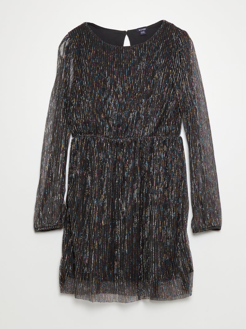 Vestito in maglia plissettata NERO - Kiabi