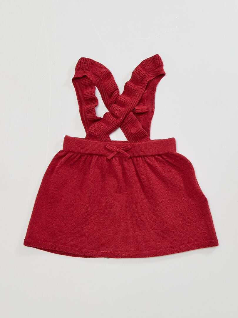 Veilo Set Invernale 2 Pezzi Donna - Sciarpa A Girocollo E Cappello Con Pompon Rimovibile - Lavorato A Maglia, Rosso Bordeaux, Taglia Unica