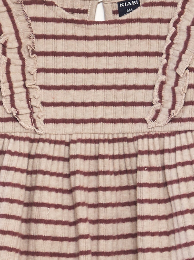 Vestito in maglia soffice BEIGE - Kiabi