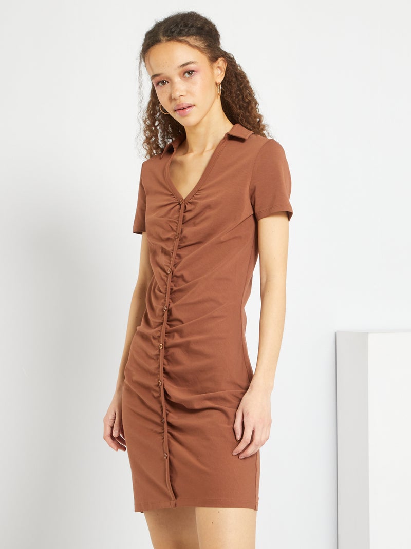 Vestito in maglia stretch MARRONE - Kiabi