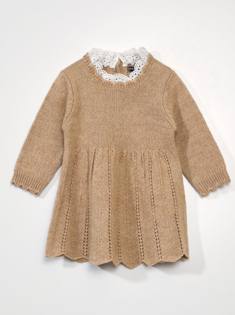 Vestito in maglia tricot MARRONE - Kiabi