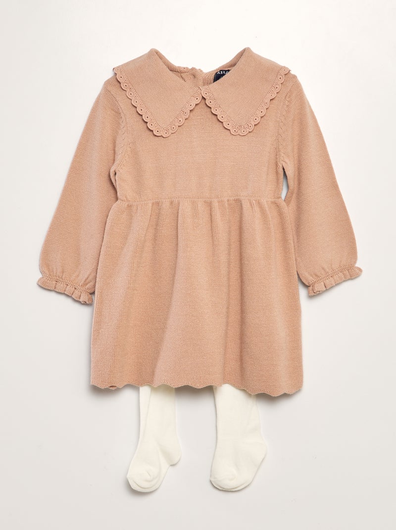 Vestito in maglina + collant - 2 pezzi ROSA - Kiabi