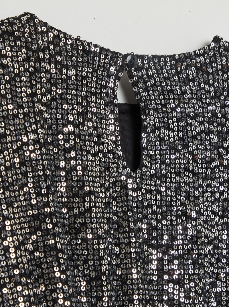 Vestito in paillettes + elastico per capelli abbinato GRIGIO - Kiabi