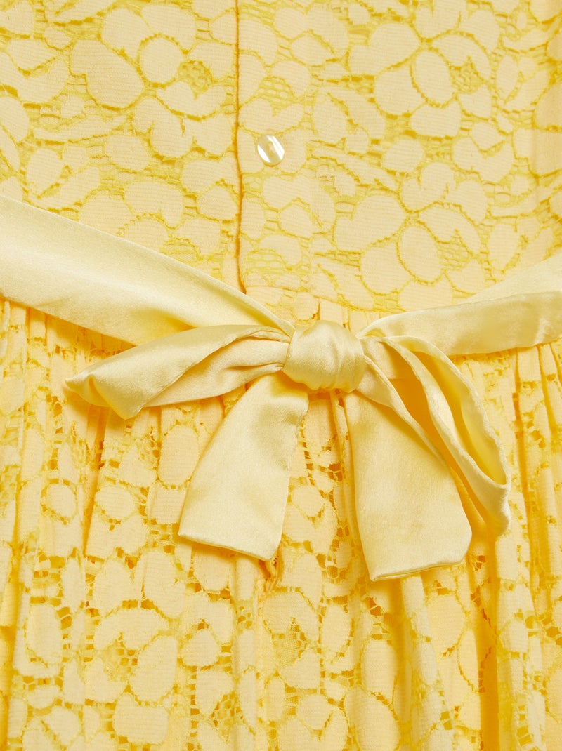 Vestito in pizzo da cerimonia GIALLO - Kiabi
