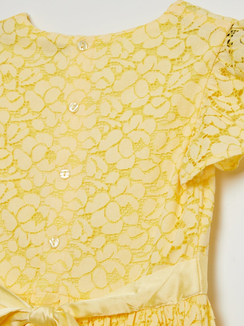 Vestito in pizzo da cerimonia GIALLO - Kiabi