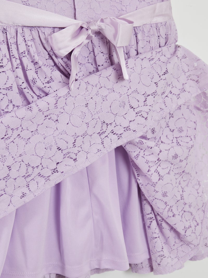 Doomiva Vestito Da Bambina In Pizzo E Chiffon - Elegante Abito Da Principessa Per Matrimonio E Festa, Colore Borgogna, Taglie 110-170