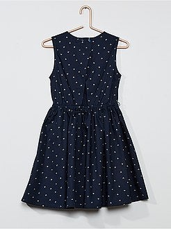 Vestito in popeline aperto dietro - Kiabi