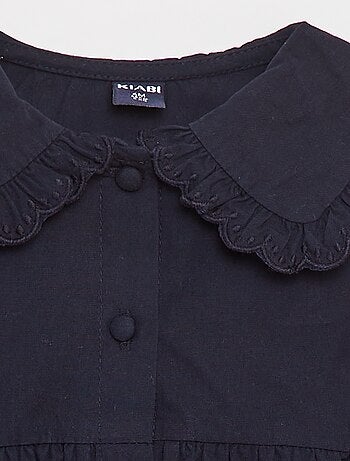 Vestito in popeline con apertura con bottoni