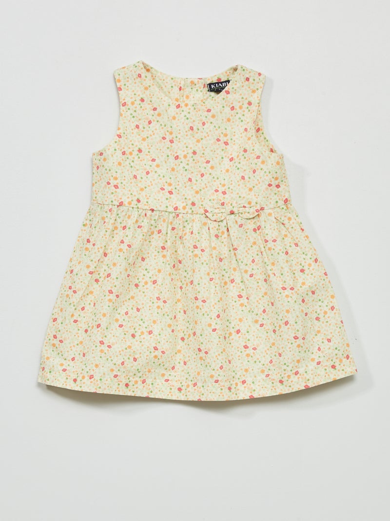 Vestito in popeline con stampa BIANCO - Kiabi