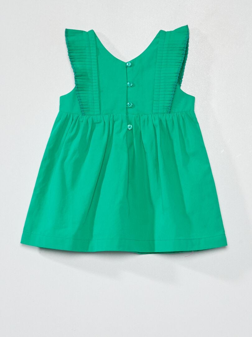 Vestito in popeline VERDE - Kiabi