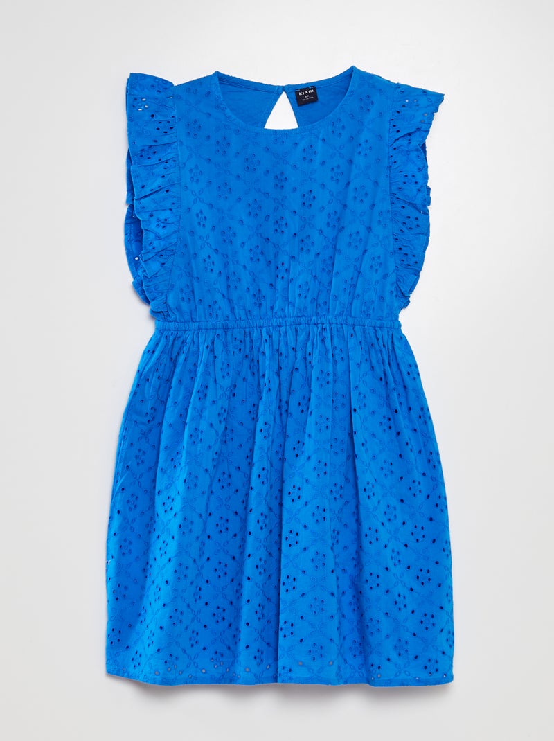 Vestito in ricamo punto inglese BLU - Kiabi