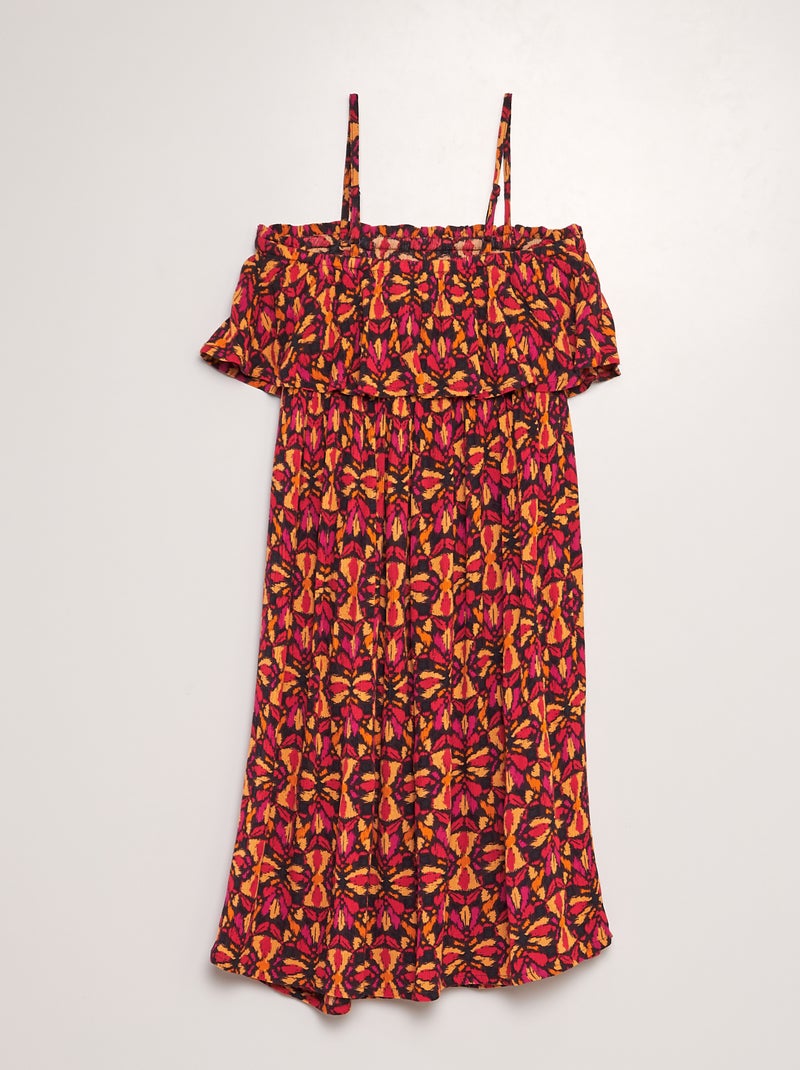 Vestito in tessuto effetto crêpe BIANCO - Kiabi