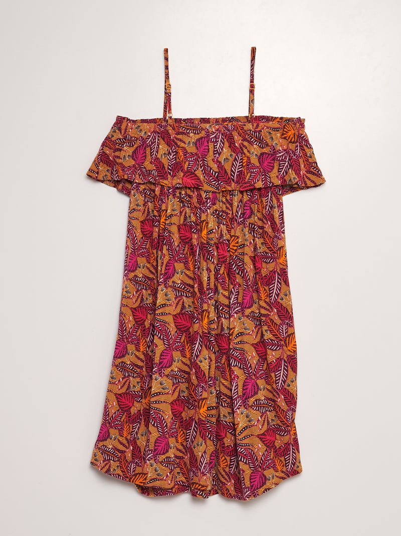 Vestito in tessuto effetto crêpe BIANCO - Kiabi