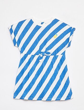 Vestito in tessuto effetto crêpe con bottoni a pressione dietro