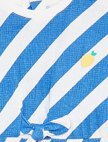 Vestito in tessuto effetto crêpe con bottoni a pressione dietro