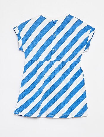 Vestito in tessuto effetto crêpe con bottoni a pressione dietro