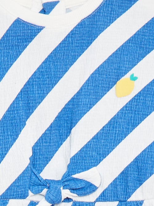 Vestito in tessuto effetto crêpe con bottoni a pressione dietro - Kiabi