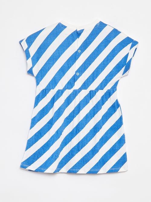 Vestito in tessuto effetto crêpe con bottoni a pressione dietro - Kiabi