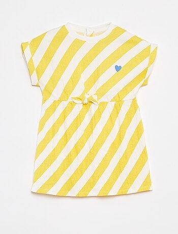 Vestito in tessuto effetto crêpe con bottoni a pressione dietro