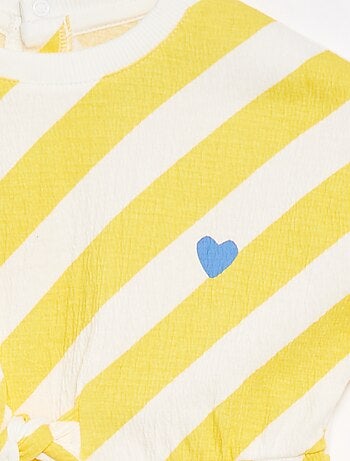 Vestito in tessuto effetto crêpe con bottoni a pressione dietro