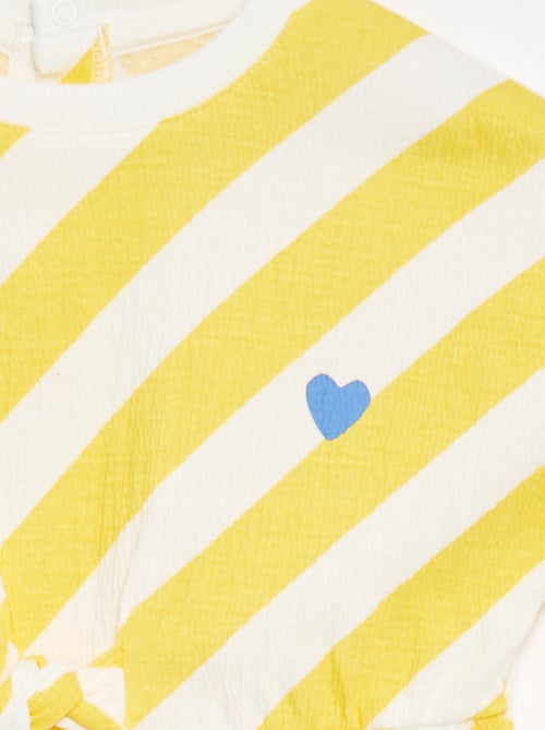 Vestito in tessuto effetto crêpe con bottoni a pressione dietro - Kiabi