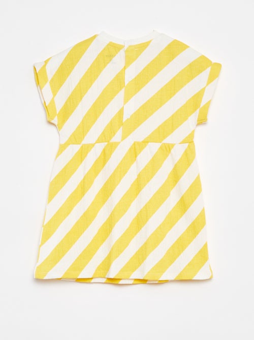 Vestito in tessuto effetto crêpe con bottoni a pressione dietro - Kiabi