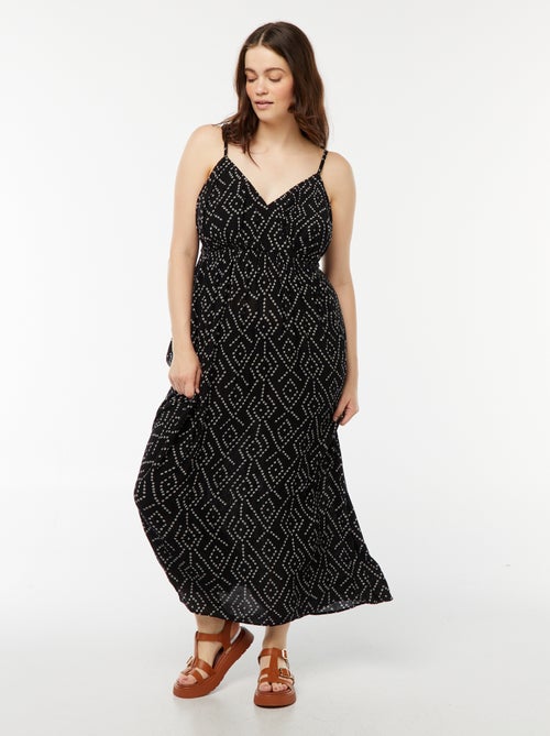 Vestito in tessuto effetto crêpe con spalline sottili - Kiabi