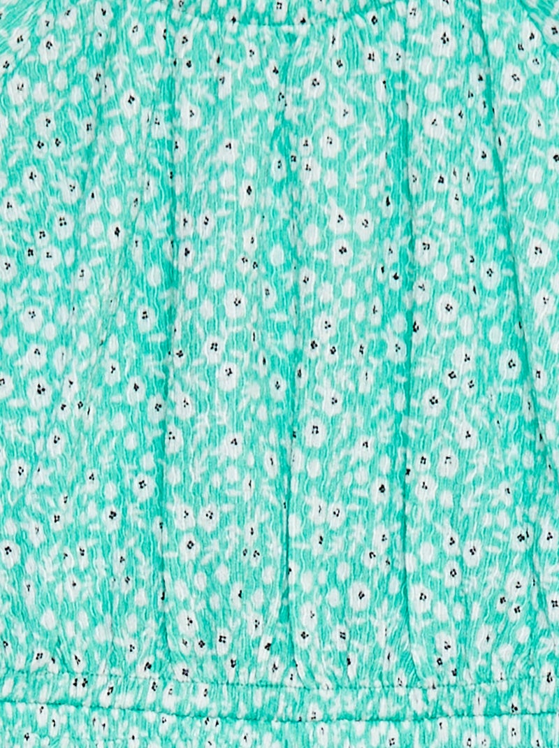 Vestito in tessuto effetto crêpe con stampa VERDE - Kiabi