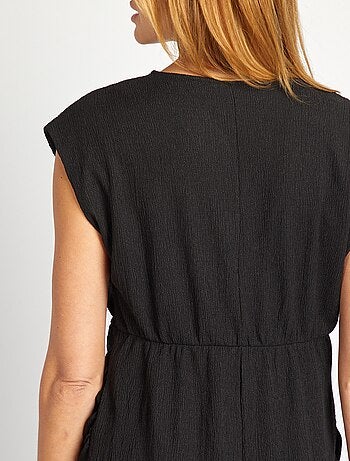 Vestito in tessuto effetto crêpe lunghezza midi