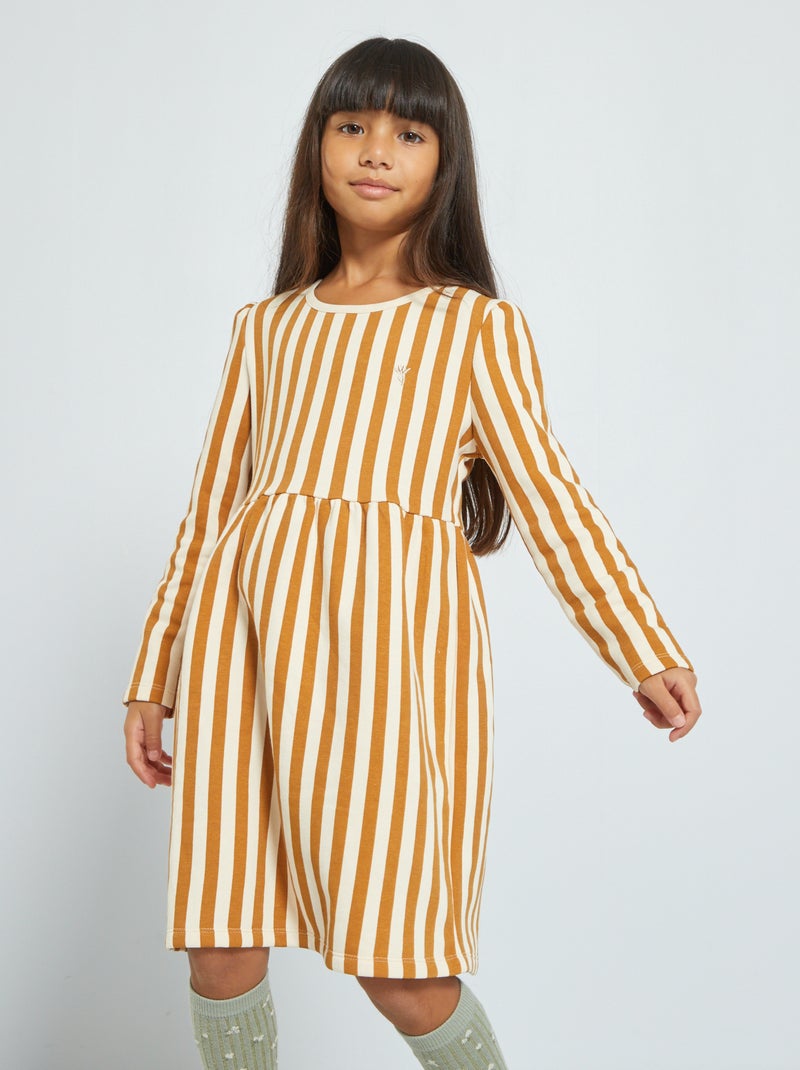 Vestito in tessuto felpato - beige BEIGE - Kiabi