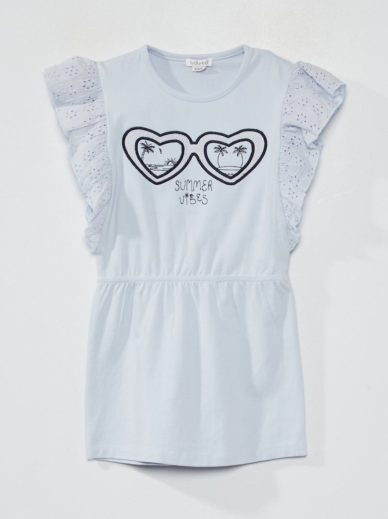 Vestito in tessuto jersey BLU - Kiabi